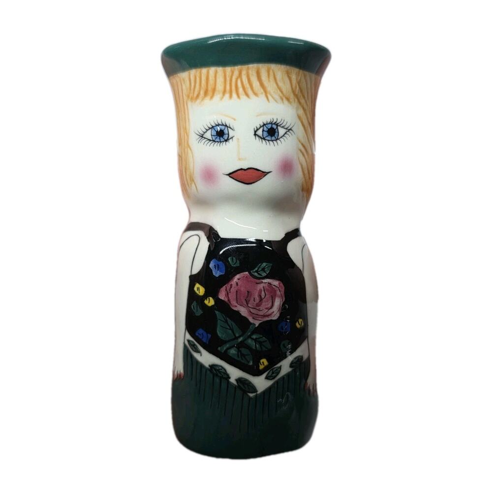 Susan Paley Vase by Ganz Bella Casa "Rosie" Ceramic Lady Vase Magnet Retired